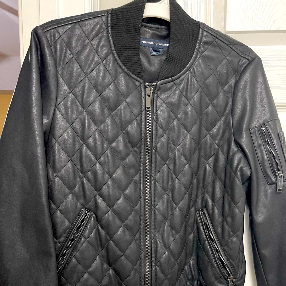 French Connection faux leather jacket.